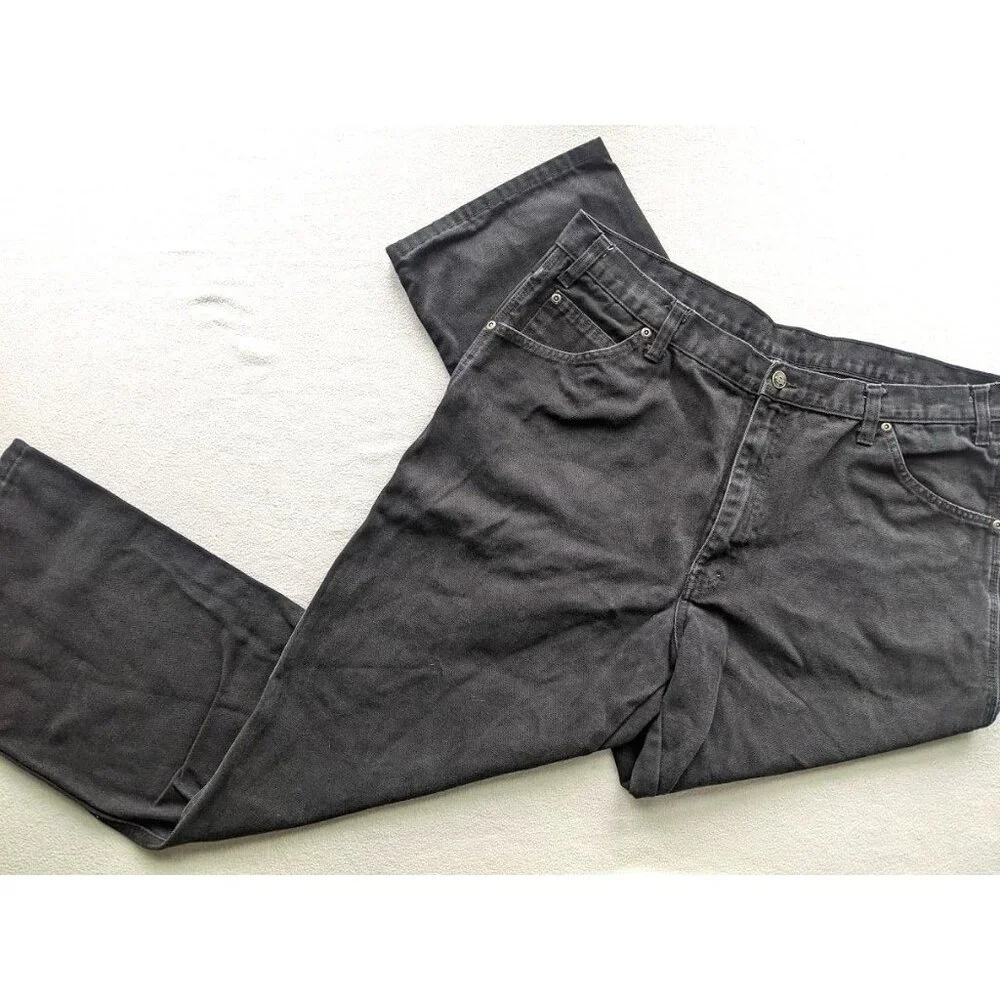Men's DICKIES Dungaree Black Canvas Utility Pants 38